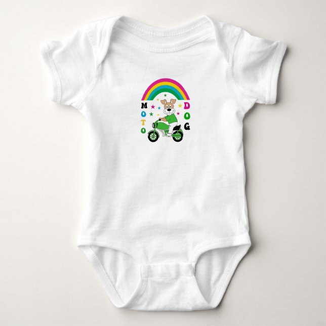 Body Para Bebê Moto Dog (Frente)