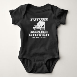 Body Para Bebê Motorista futuro do misturador