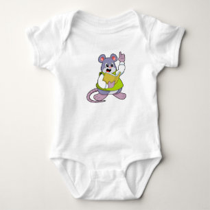 Body Para Bebê Mouse como professor com livro
