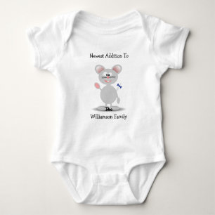 Body Para Bebê Mouse Personalizado Mais Recente de Adição Amig