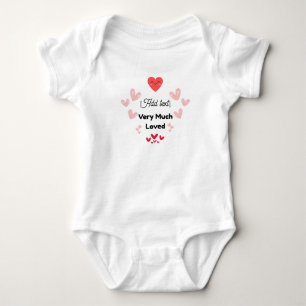 Body Para Bebê Muito Amado - Coração Sorridente Afirmação de Amor