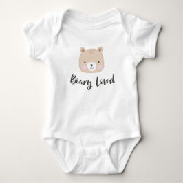 Body Para Bebê Muito Amado | Urso Fofo | Bege