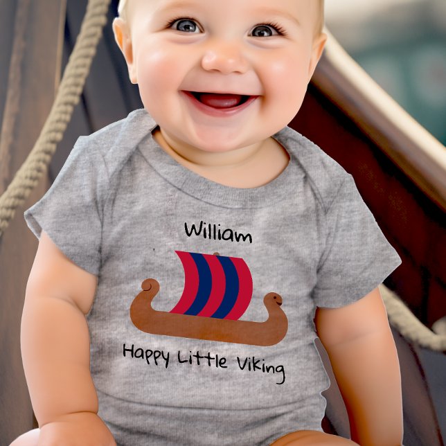Body Para Bebê Muito feliz viking personalizado (Criador carregado)