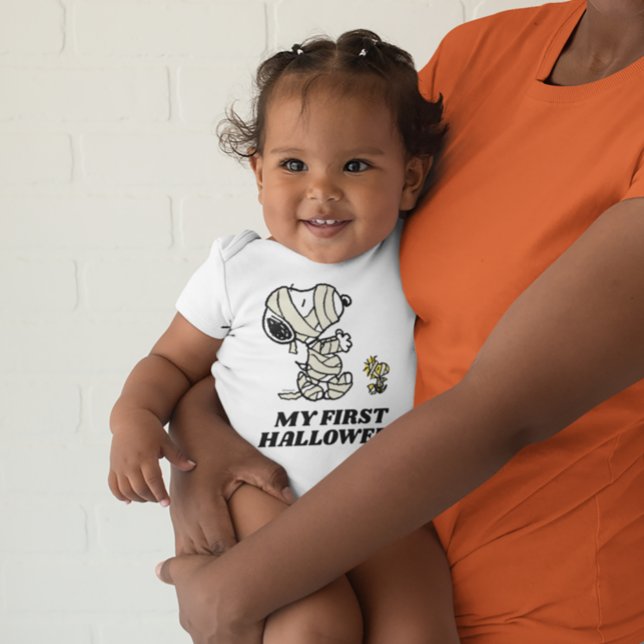Body Para Bebê Múmias de Snoopy e Woodstock | O Meu Primeiro Hall (Criador carregado)