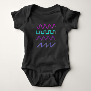 Body Para Bebê Música analógica de onda do sintetizador de onda