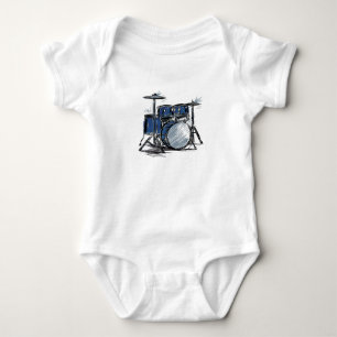 Body Para Bebê Música de desenho do kit de tambor