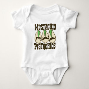 Body Para Bebê Mustachio Pistachios