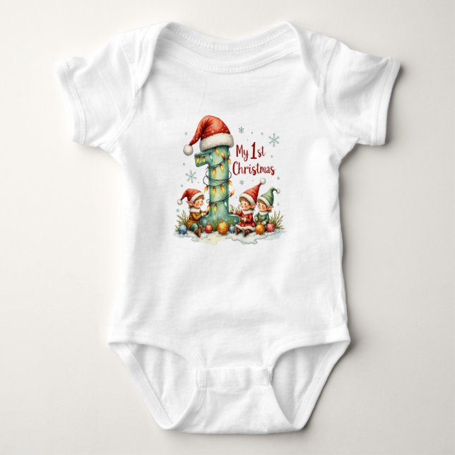 Body Para Bebê My First Christmas Baby Bodysuit (Frente)