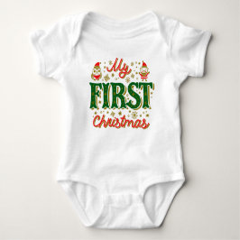 Body Para Bebê My First Christmas Baby Bodysuit – Personalized