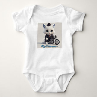 Body Para Bebê My Little Man Baby Bodysuit - Cute Kawaii Cat on M