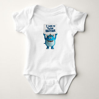 Body Para Bebê My Monster Twin Brother