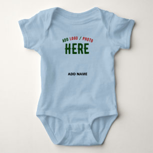 BODY PARA BEBÊ NA MODA MODERNO PERSONALIZADO AZUL VERIFICADO COM
