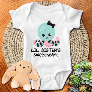 Body Para Bebê Namoradinho da Irmãzinha Polvo Kawaii