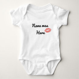 Body Para Bebê Nana Was Here Lipstick Kiss Funny Baby Bodysuit