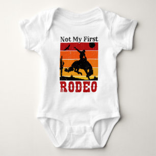 Body Para Bebê Não É O Meu Primeiro Rodeo Cowboy Horse Sunset