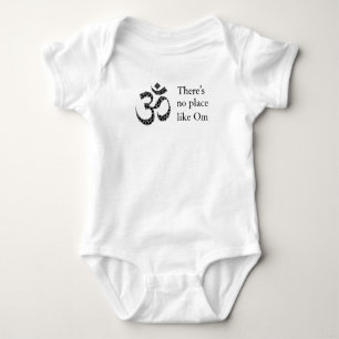 Body Para Bebê "Não há lugar como Om" Yoga Baby, uma peça