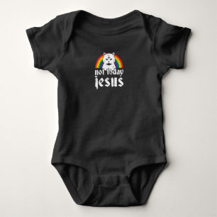 Body Para Bebê Não Hoje Jesus Hoodie Rainbow Satanás Cat Gótic