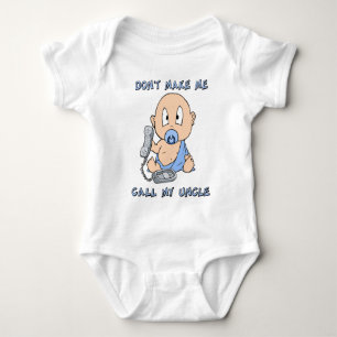 Body Para Bebê Não me faça chamar meu tio