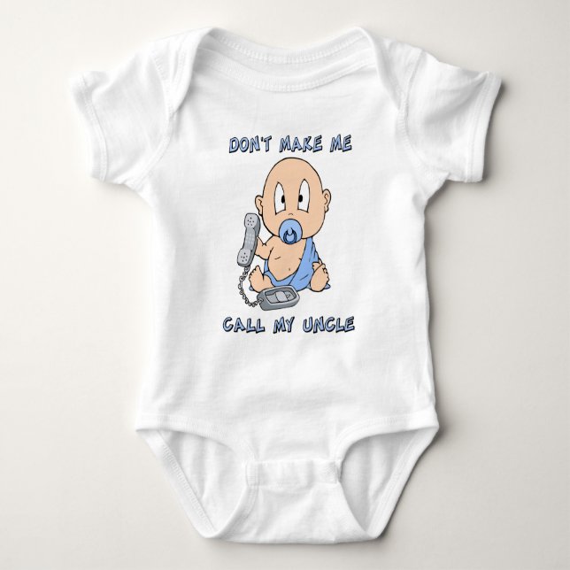 Body Para Bebê Não me faça chamar meu tio (Frente)