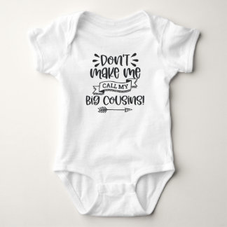 Body Para Bebê Não me faça chamar meus primos grandes