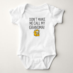 Body Para Bebê Não me faça chamar minha avó de engraçada