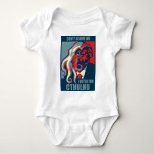 Body Para Bebê Não me responsabilize, mim votou para Cthulhu