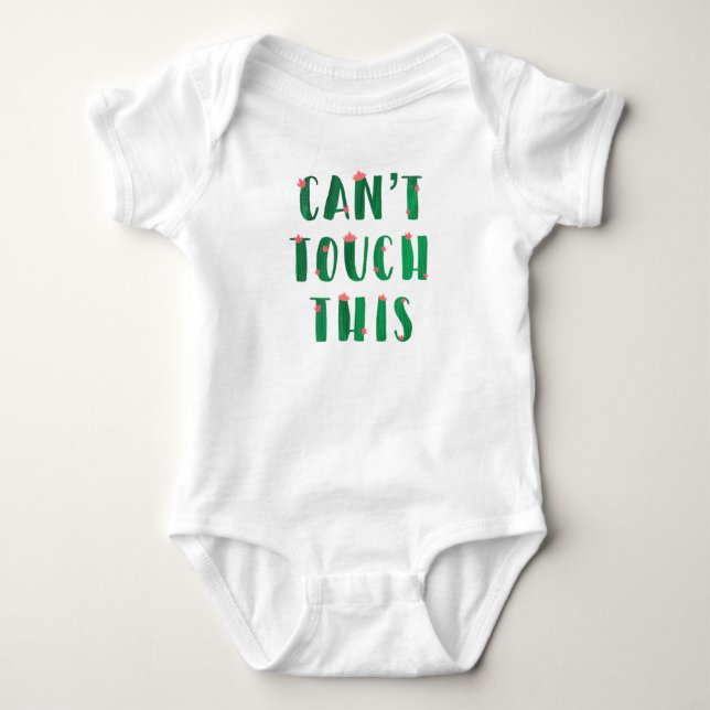 Body Para Bebê Não pode tocar neste Bodysuit (Frente)