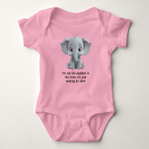 Body Para Bebê Não sou o elefante na sala