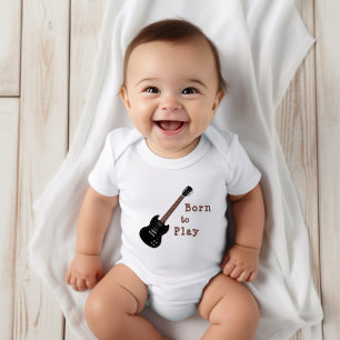 Body Para Bebê Nascer de guitarra para Tocar Dizendo