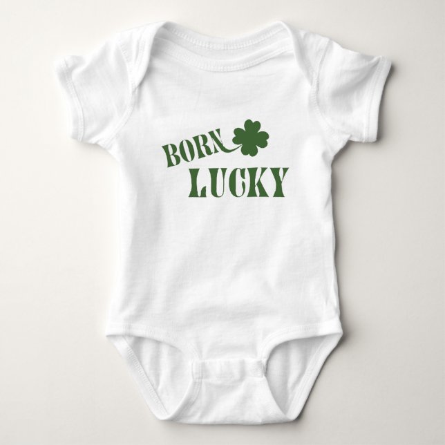 Body Para Bebê Nascer Lucky St Patricks Criança Bodydress (Frente)