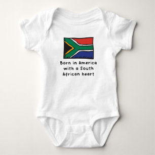Body Para Bebê Nascer Na América Com Um Coração Sul-Africano T