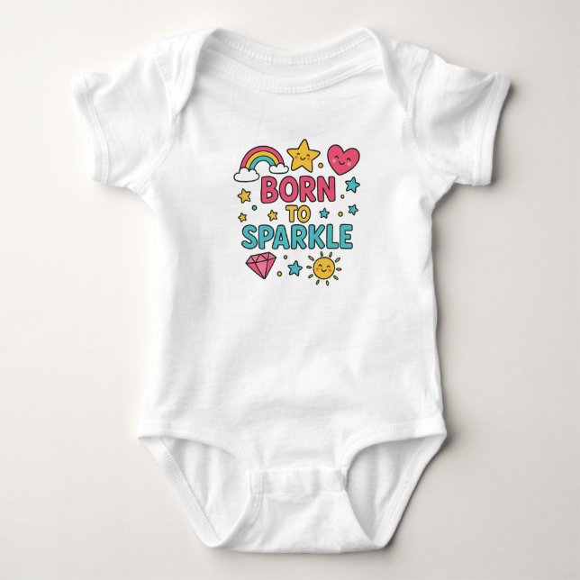 Body Para Bebê Nascer para Sparkle (Frente)
