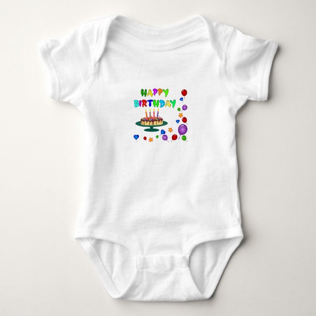 Body Para Bebê Nascido Para a Energia de Aniversário (Frente)