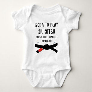 Body Para Bebê Nascido para Praticar Jiu Jitsu Assim Como o Tio N