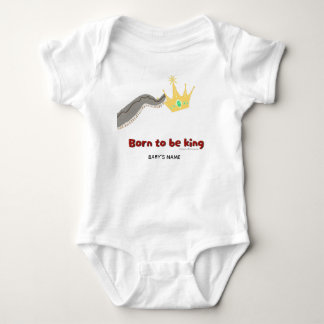 Body Para Bebê Nascido para ser Rei Nome Personalizado Bebê Bodys