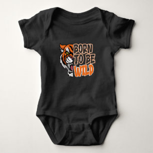 Body Para Bebê Nascido para Ser Selvagem - Arte de Tigre