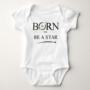 Body Para Bebê Nascido para ser uma Estrela - Personalização