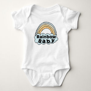 Body Para Bebê Nascimento do bebê do arco-íris neutro abençoan