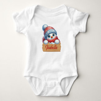 Body Para Bebê Natal Adorável Snowman Baby Bodydress