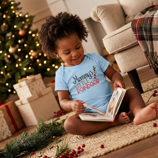 Body Para Bebê Natal da Rena Pequena da Mamãe