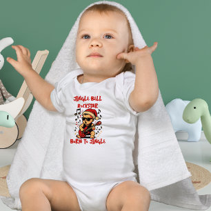 Body Para Bebê Natal de Jingle Bell Rockstar