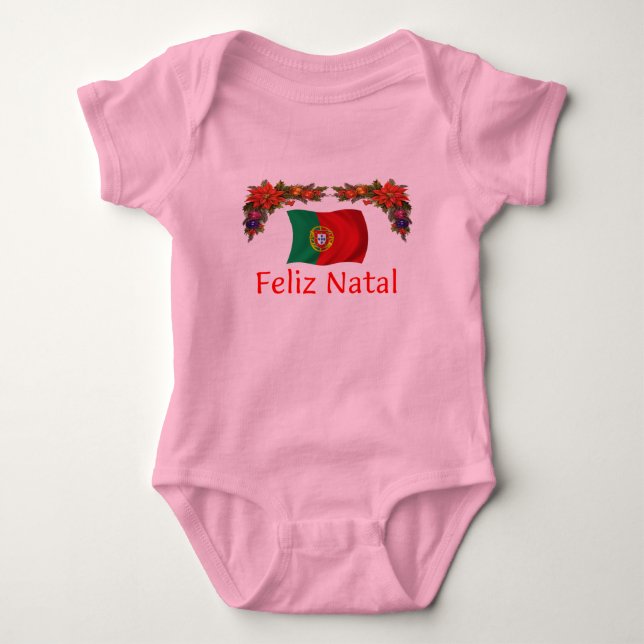 Body Para Bebê Natal de Portugal (Frente)