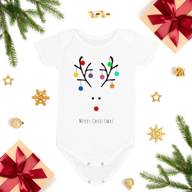Body Para Bebê Natal de Rebelde Whimsical de Férias Modernas (Criador carregado)