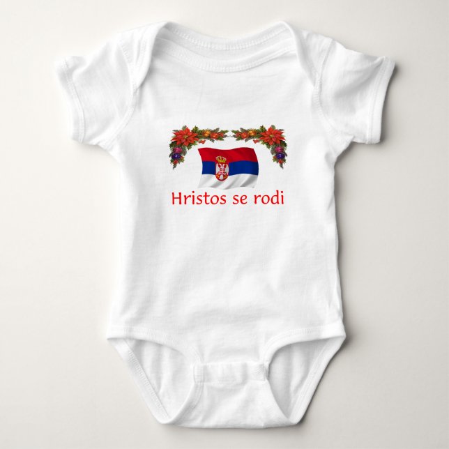 Body Para Bebê Natal de Serbia (Frente)
