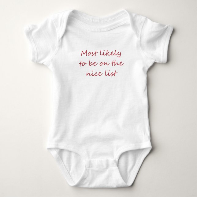 Body Para Bebê Natal dizendo visto de bebê (Frente)