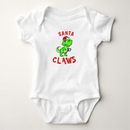 Body Para Bebê Natal do Bebê Dinossauro Funny Santa Claws 1º Nata