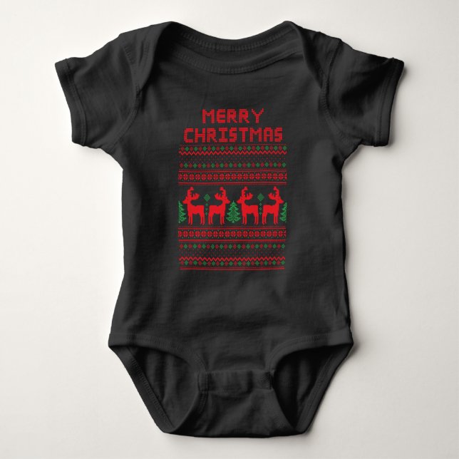 BODY PARA BEBÊ NATAL EM ESTILO DE ARTE PIXEL (Frente)