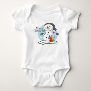 Body Para Bebê Natal Snowman Bebê Bodô