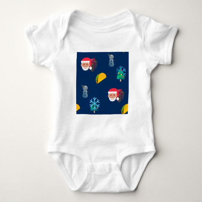 Body Para Bebê natal taco emoji (Frente)
