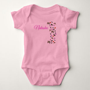 Body Para Bebê Natasha, Nome Com Vida Selvagem Australiana, 
